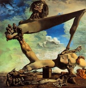Soft Construction with Boiled Beans (Premonition of Civil War) by Salvador Dali