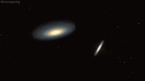 two galaxies colide