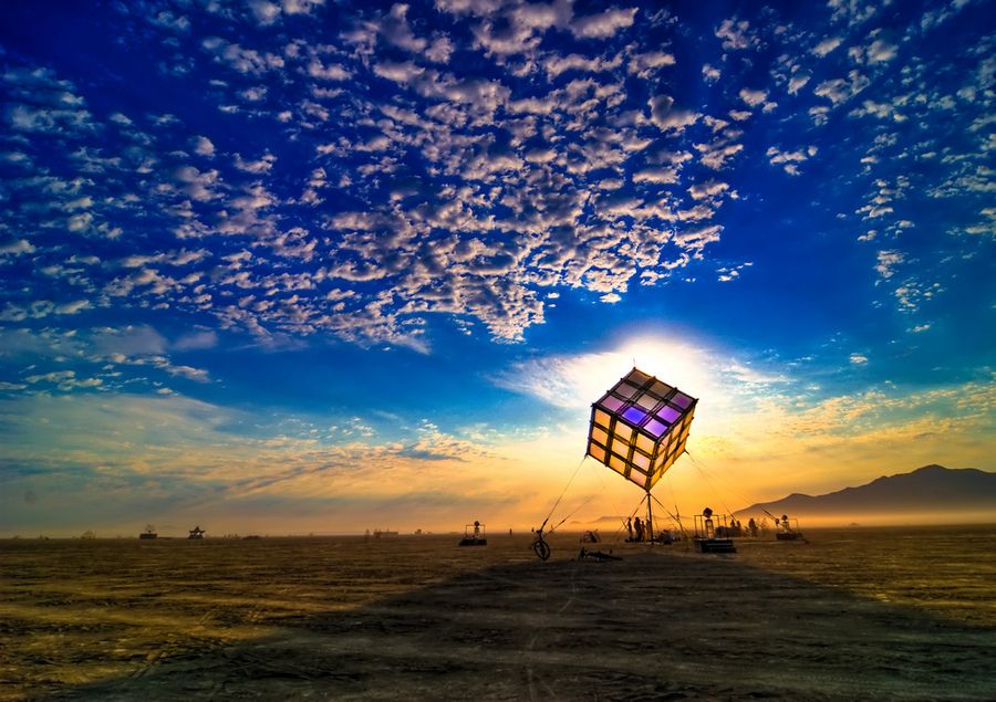 Groovik's Cube at Sunrise