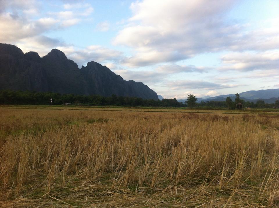 Soaking in the serene landscapes in Vang Vieng, Laos.