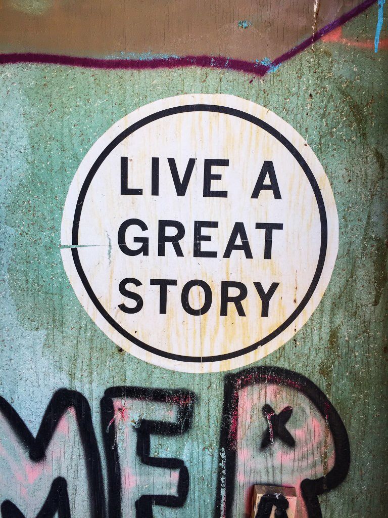 live a great story quote