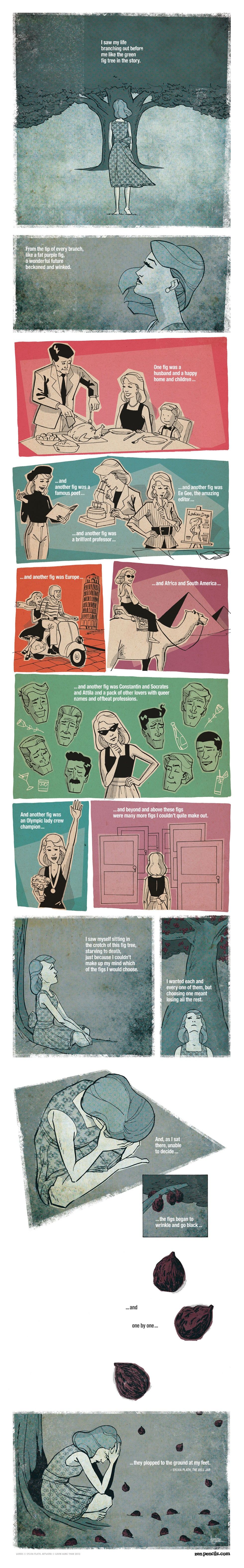 Sylvia Plath Fig Tree Zen Pencils Comic