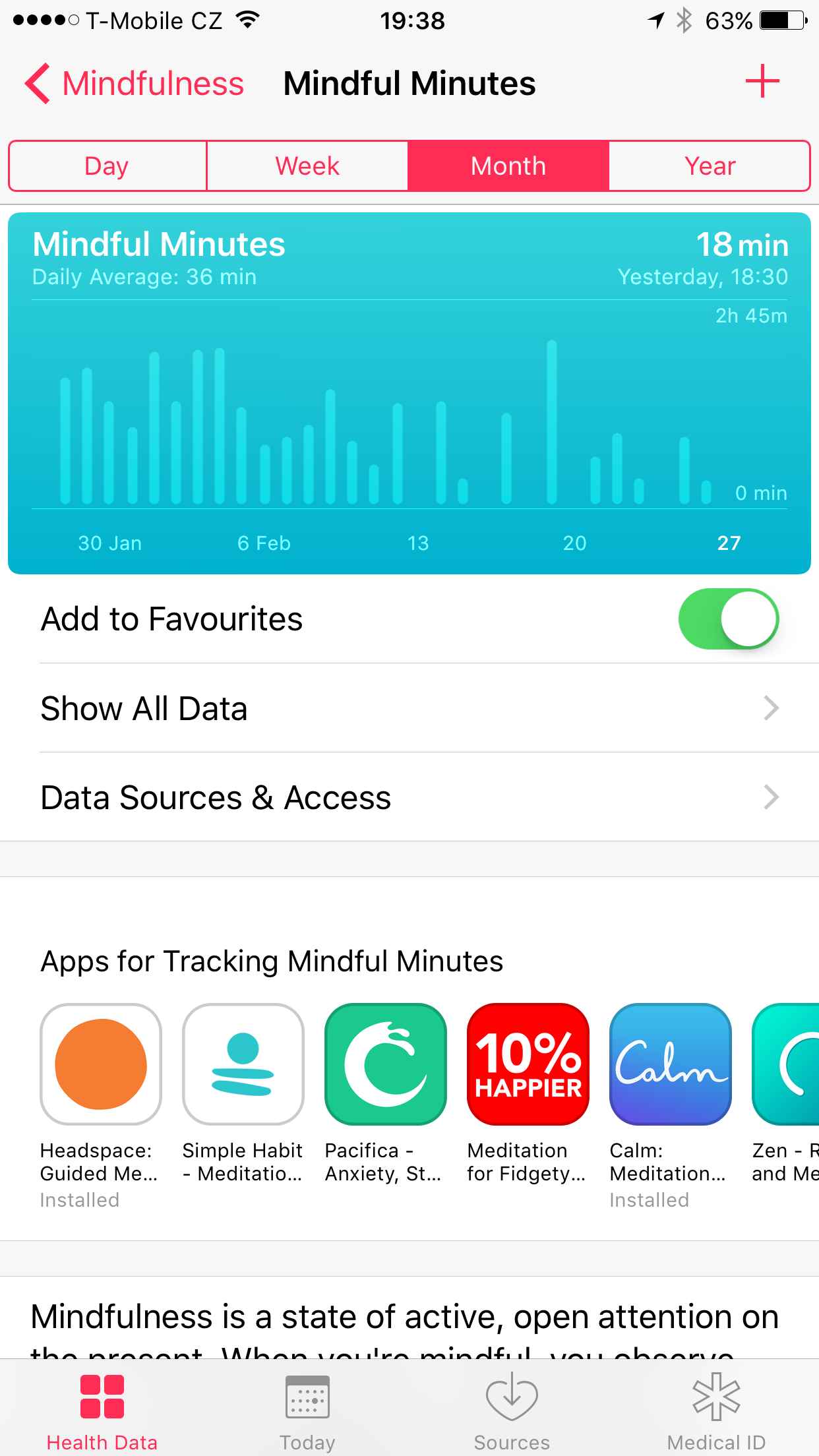 apple health mindful minutes