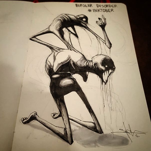 mental illness drawings bipolar disorder