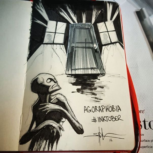 mental illness drawings agoraphobia