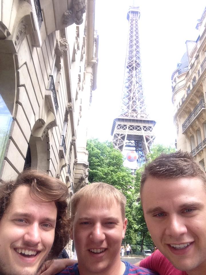 With my dear friends Mike and Blake in Paris, 2016. They visited, all the way from Iowa.