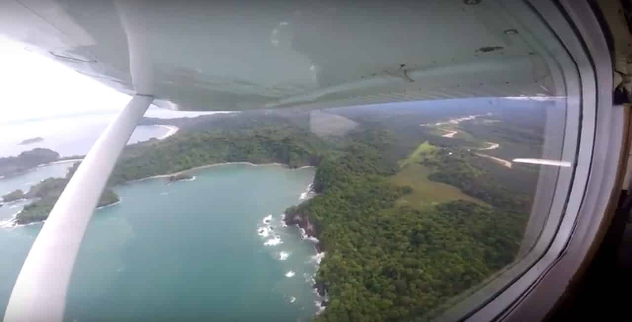 Costa Rica as seen from the sky.