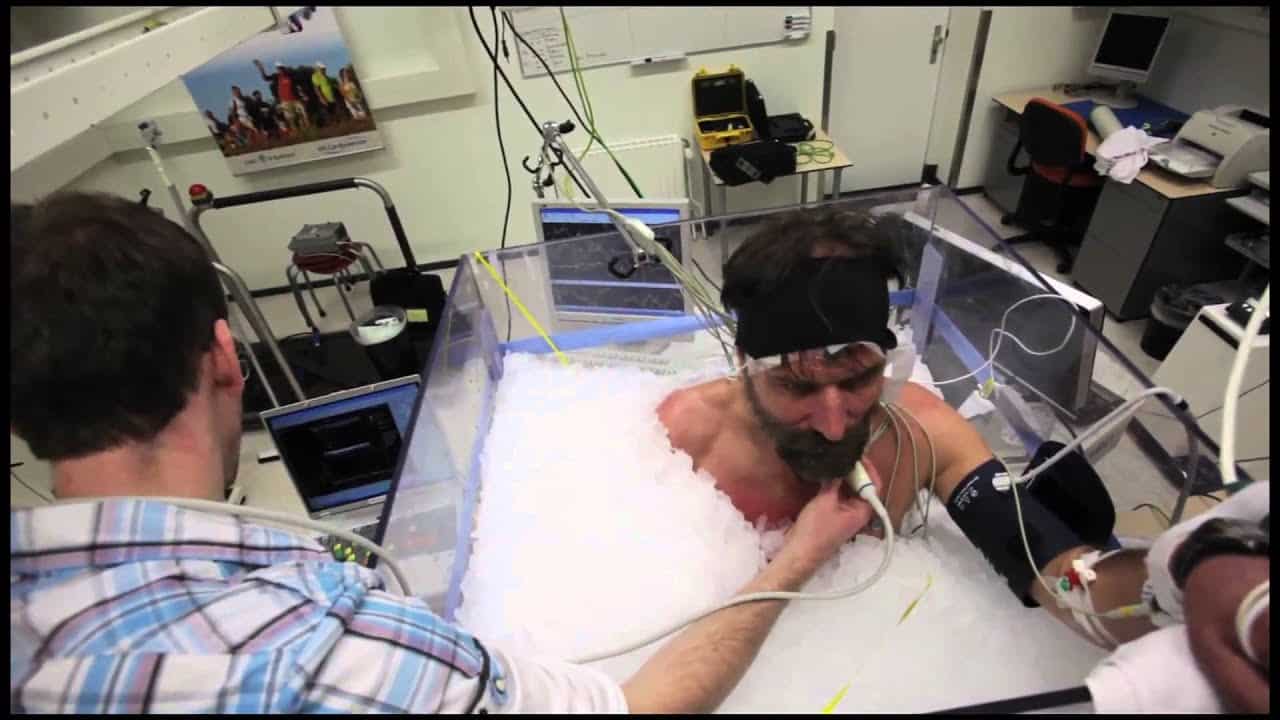 Wim Hof being studied by scientists